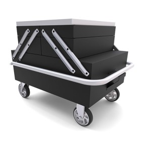 Desserte d’atelier compartimentée 66 L sur roulettes SORI - SAR93