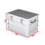 Coffre aluminium 70 L étanche 595 x 400 x 375 SORI - 420004