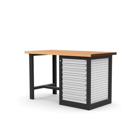 Établi atelier 1500 avec meuble 9 tiroirs SORI - E150MB9T