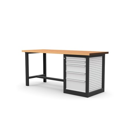 Établi atelier 2000 avec meuble 5 tiroirs SORI - E200MB5T